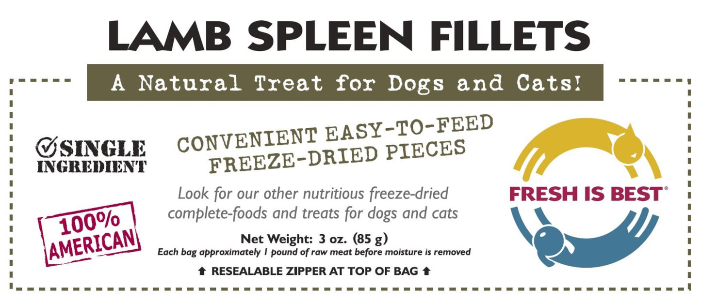 FIB Freeze-Dried Lamb Spleen Fillets 85g