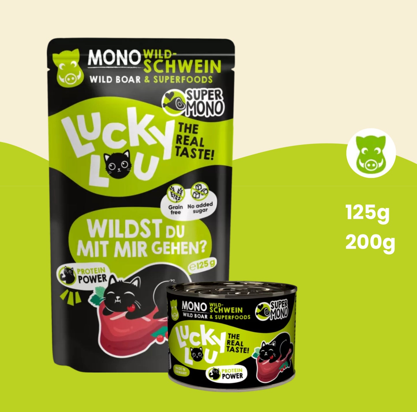 Lucky Lou Super-Monoi Grain-Free Wet Food  for Cats 200g