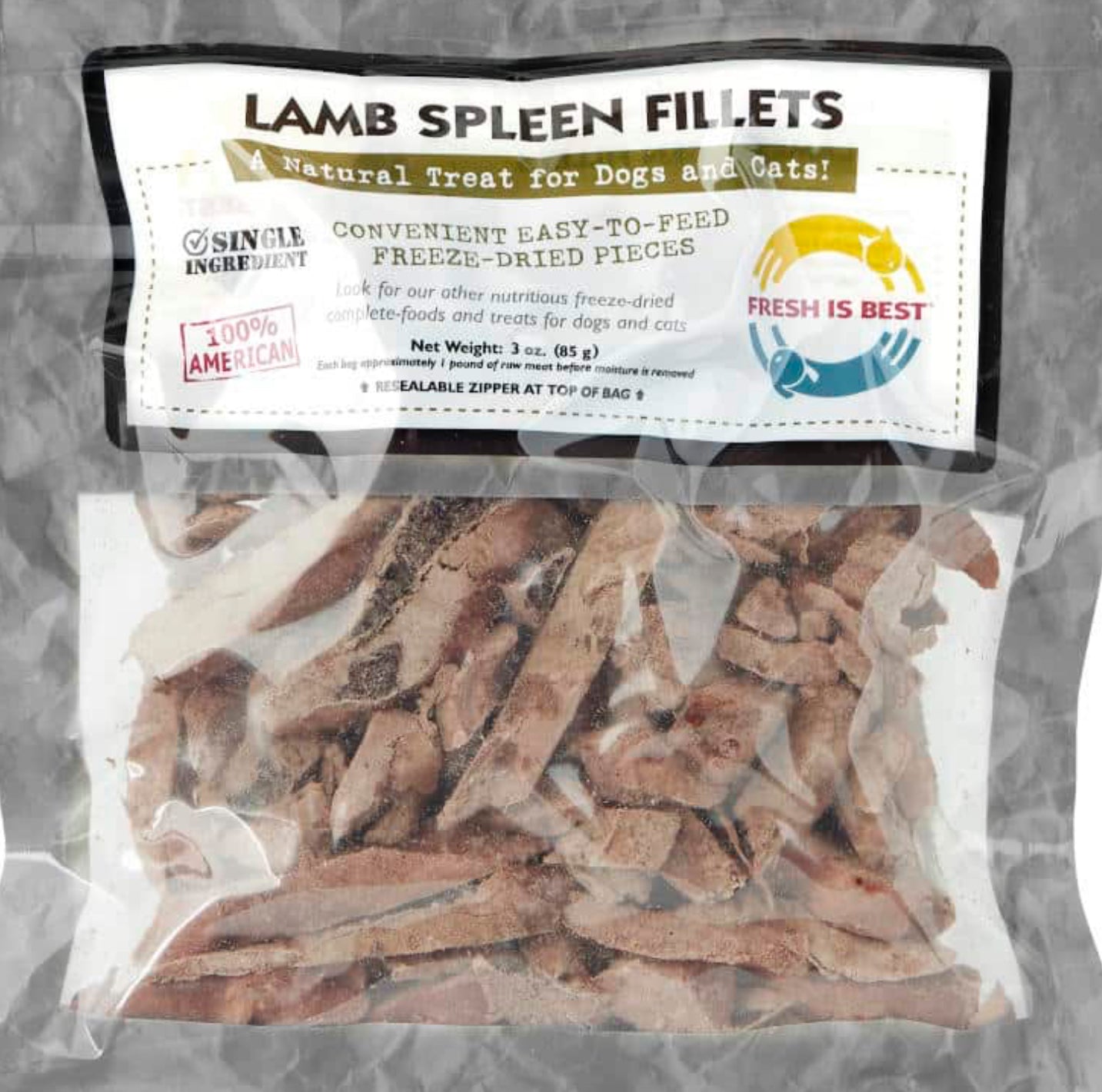 FIB Freeze-Dried Lamb Spleen Fillets 85g