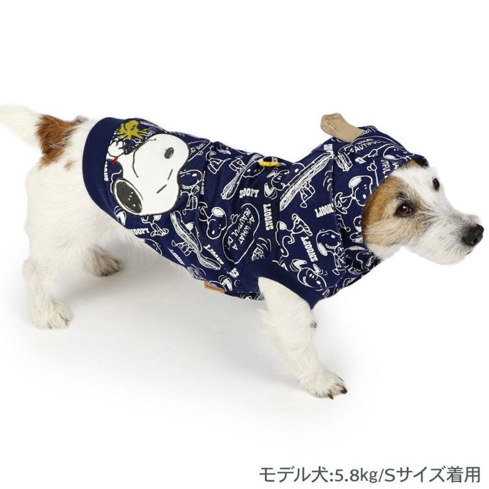 Snoopy Denim Style Comic-Print Hoodie