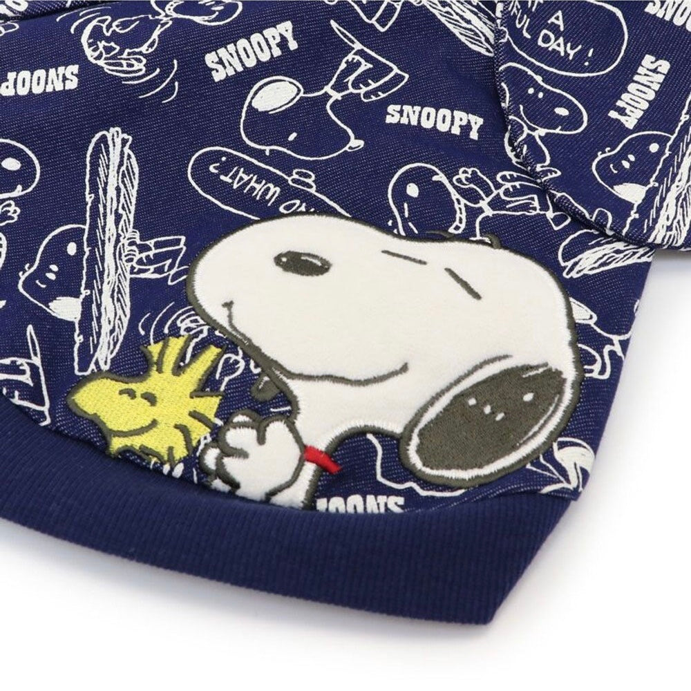 Snoopy Denim Style Comic-Print Hoodie