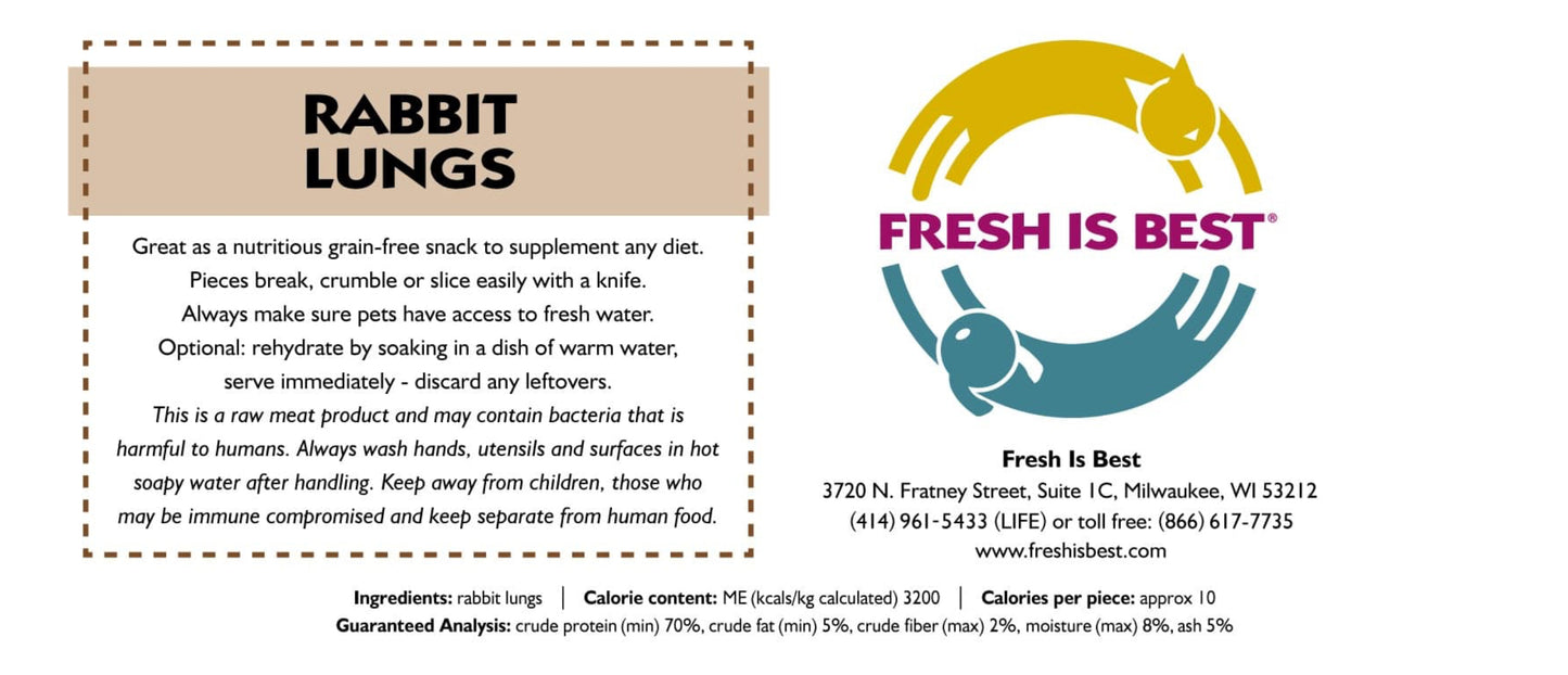 FIB Freeze-Dried Rabbit Lung 57g
