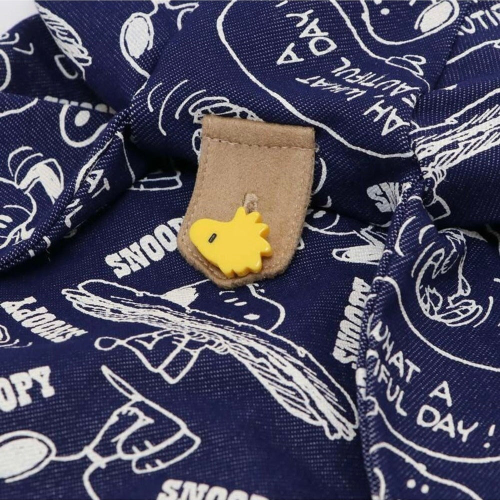Snoopy Denim Style Comic-Print Hoodie