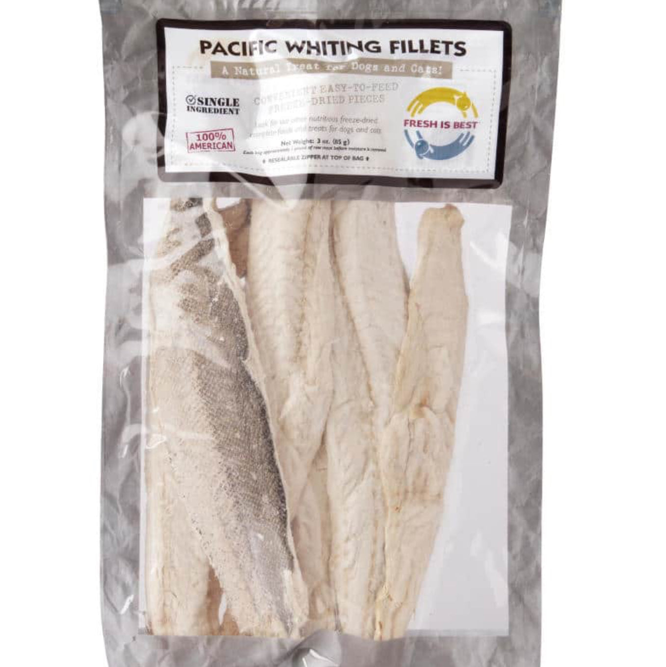 FIB Freeze-Dried Pacific Whiting Fillets 85g