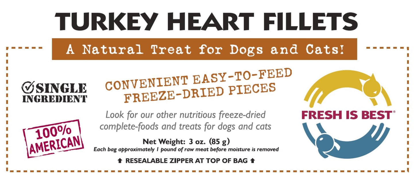 FIB Freeze-Dried Turkey Heart Fillets 85g