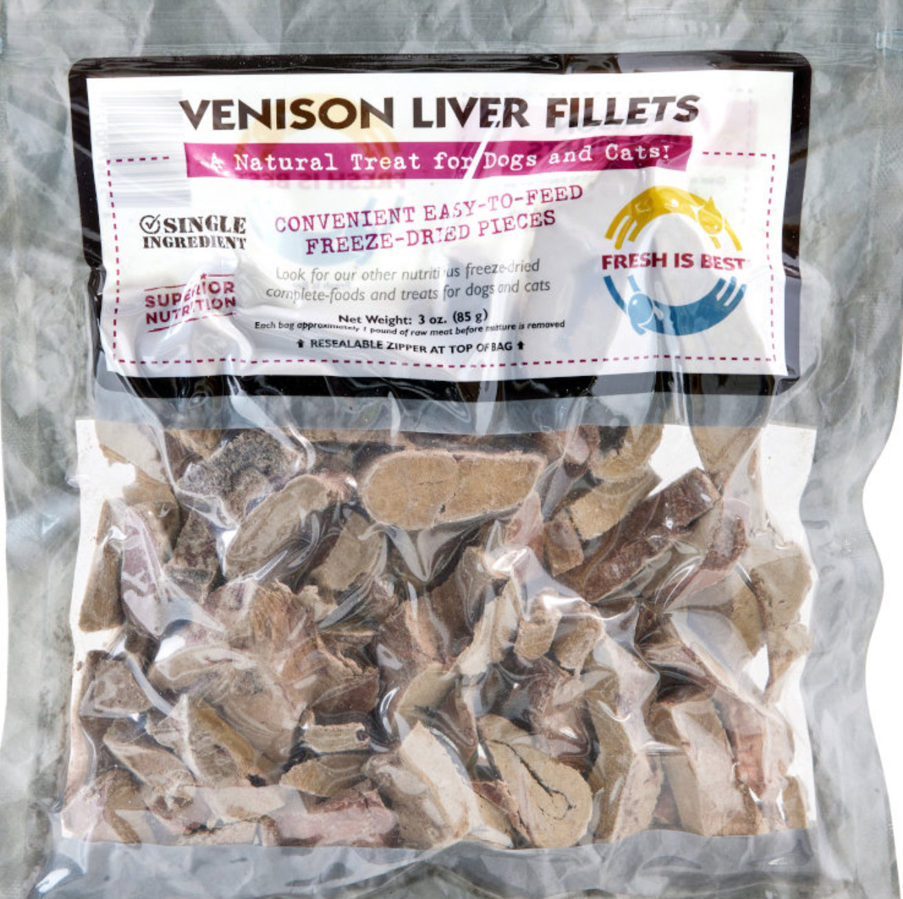FIB Freeze-Dried Venison Liver Fillets 85g