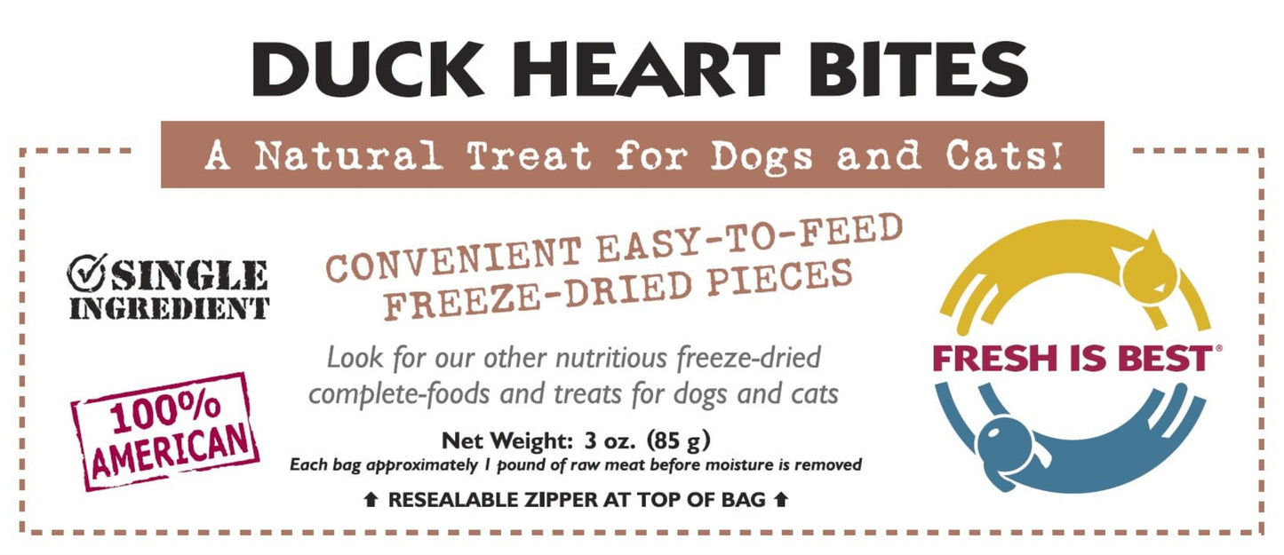 FIB Freeze-Dried Duck Heart 85g