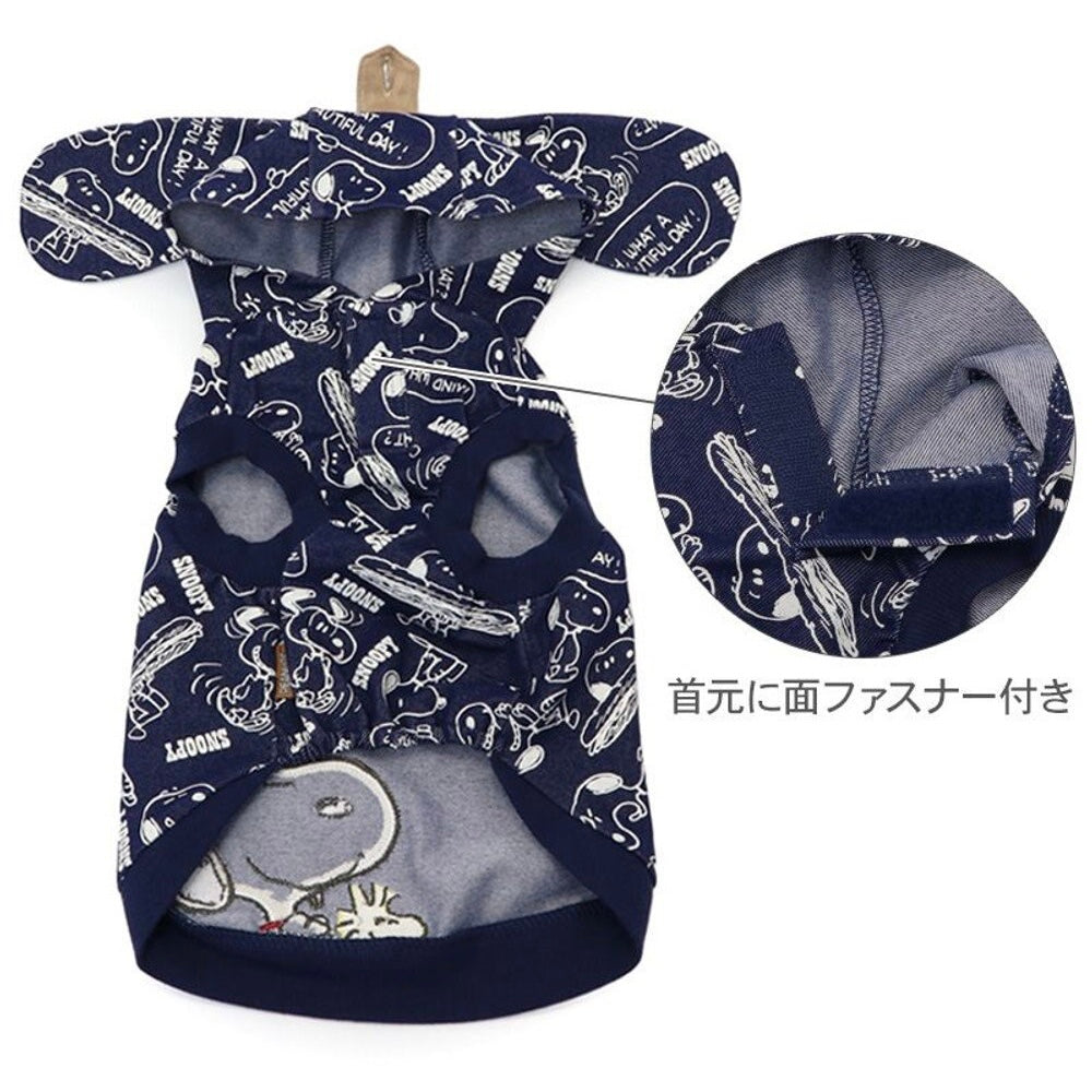 Snoopy Denim Style Comic-Print Hoodie