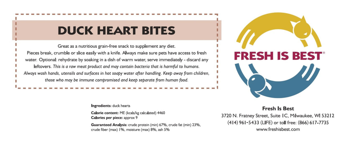 FIB Freeze-Dried Duck Heart 85g