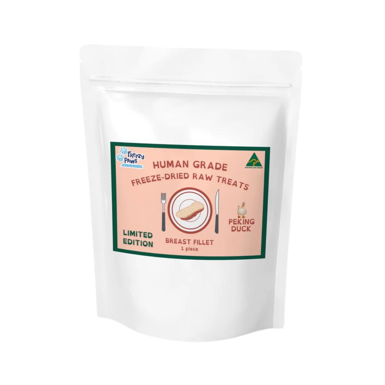 Freezy Paws Freeze Dried Whole Peking Duck Breast Fillet 1pc