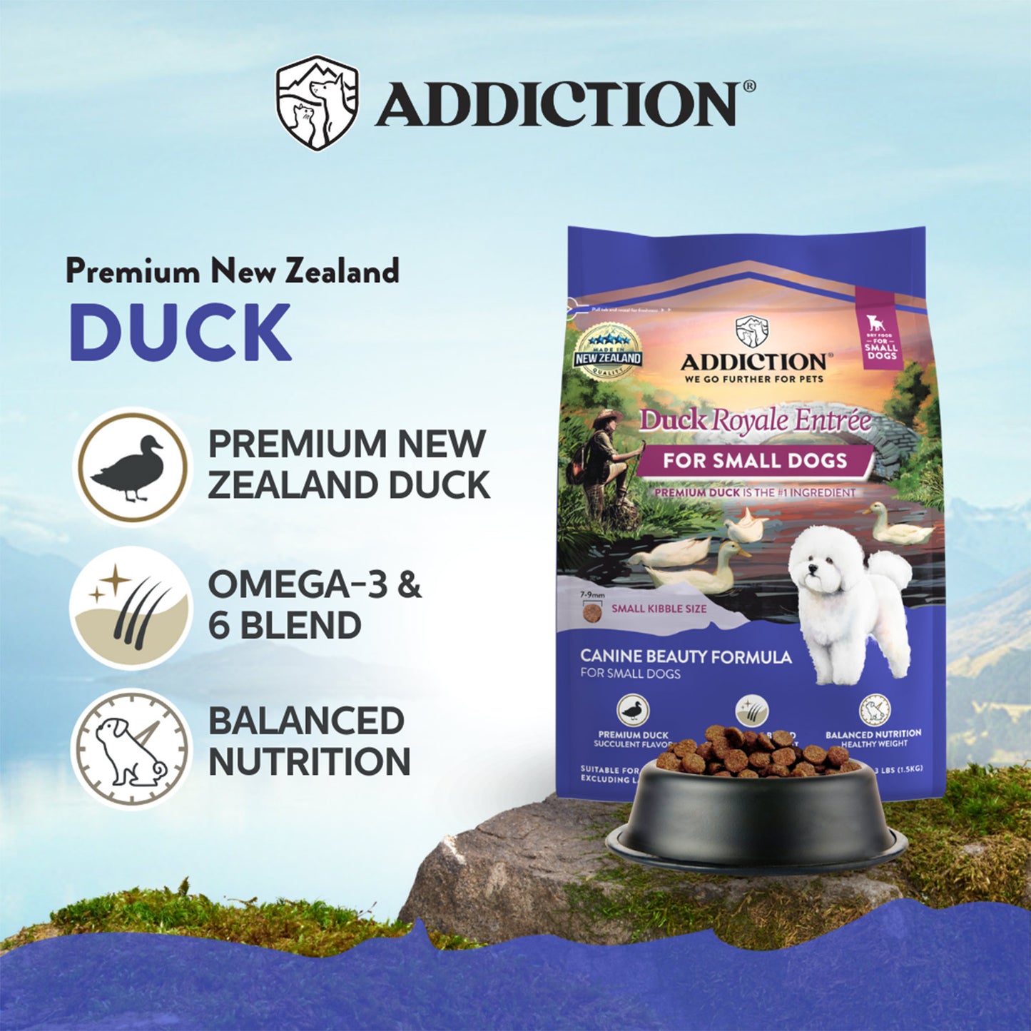 Addiction Duck Royale Entree Canine Beauty Formula 1.5kg