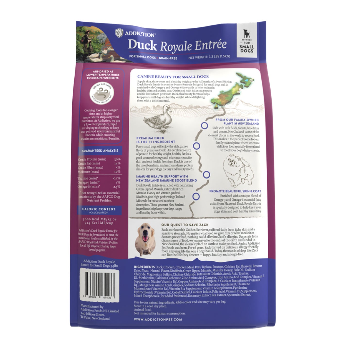 Addiction Duck Royale Entree Canine Beauty Formula 1.5kg