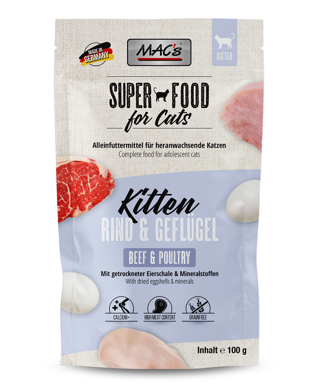 Mac's Super Food Classic Menu Pouch for Cats 100g