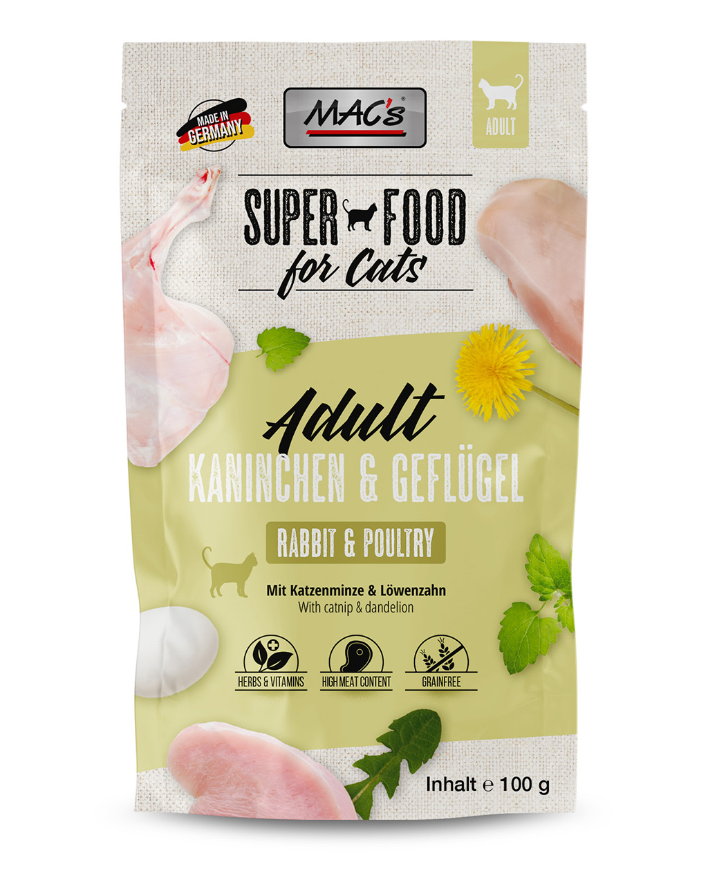 Mac's Super Food Classic Menu Pouch for Cats 100g
