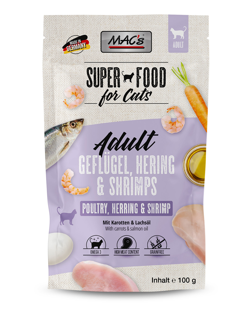 Mac's Super Food Classic Menu Pouch for Cats 100g