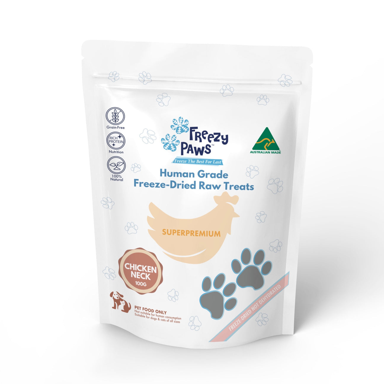 Freezy Paws Chicken Neck Raw Treats 100g