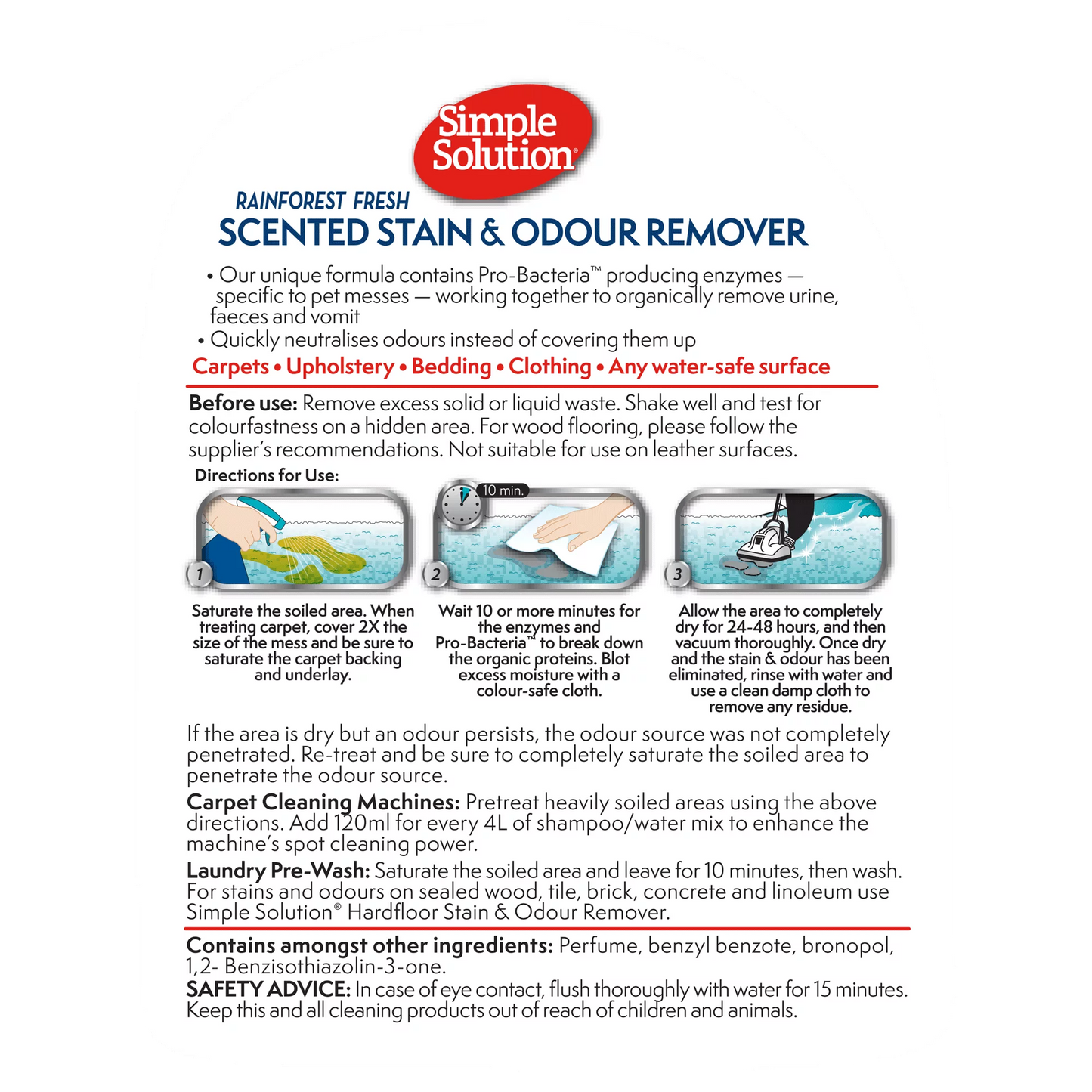 SIMPLE SOLUTION Home Stain & Odour Remover 750ml