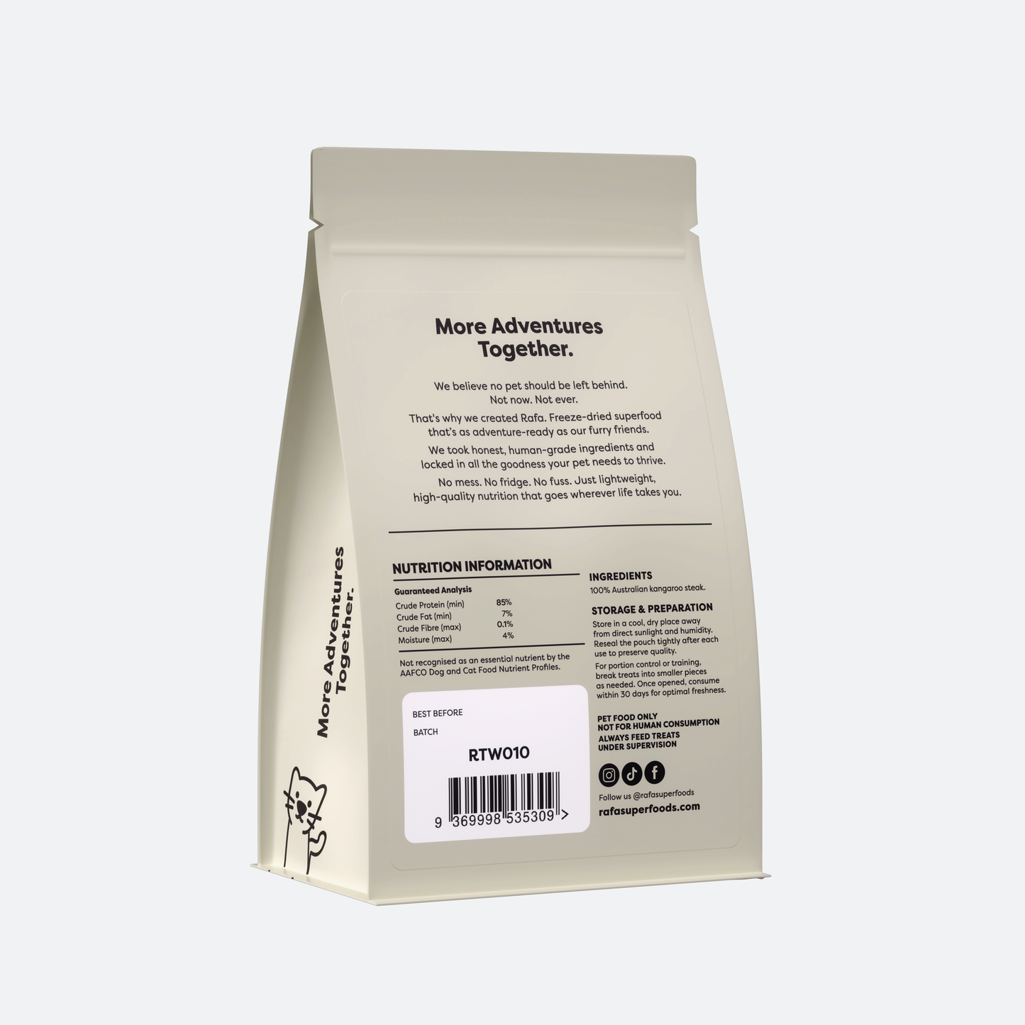 RAFA Freeze-Dried Kangaroo Steak 70g