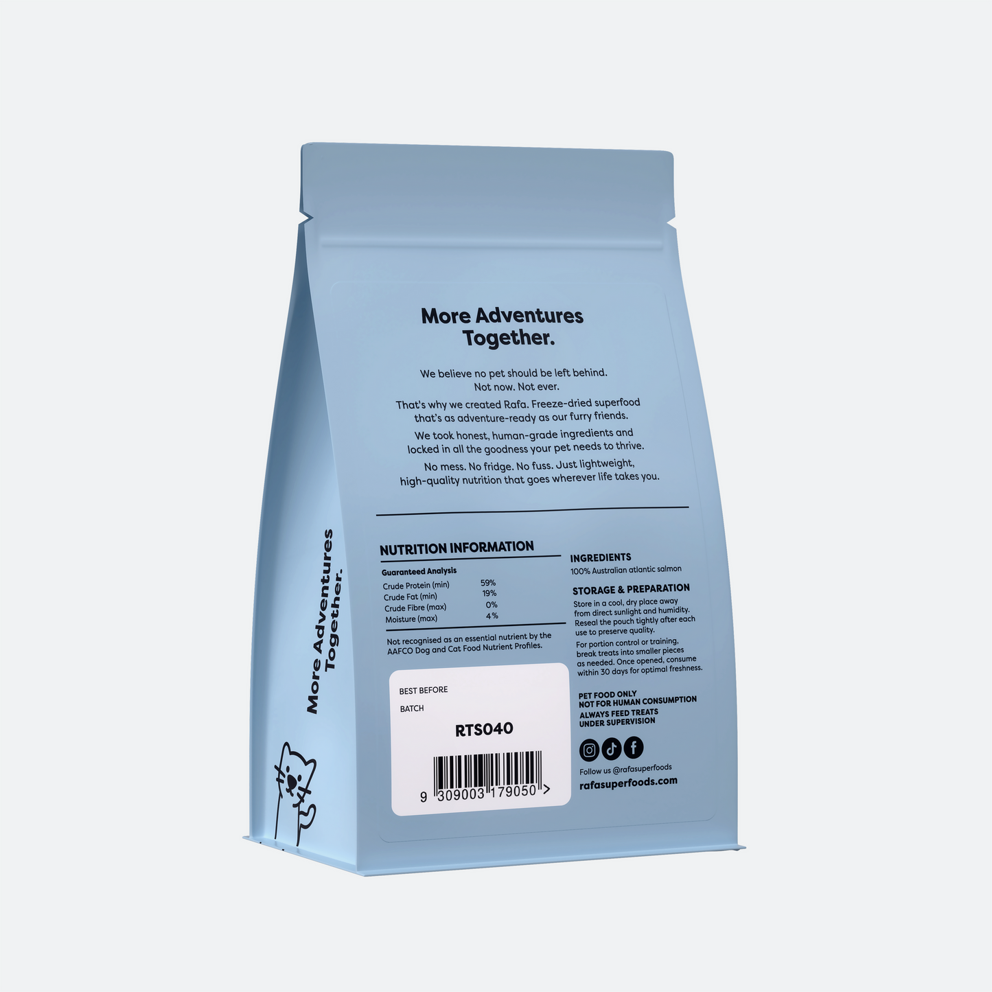 RAFA Freeze-Dried Tasmanian Salmon Fillet 60g