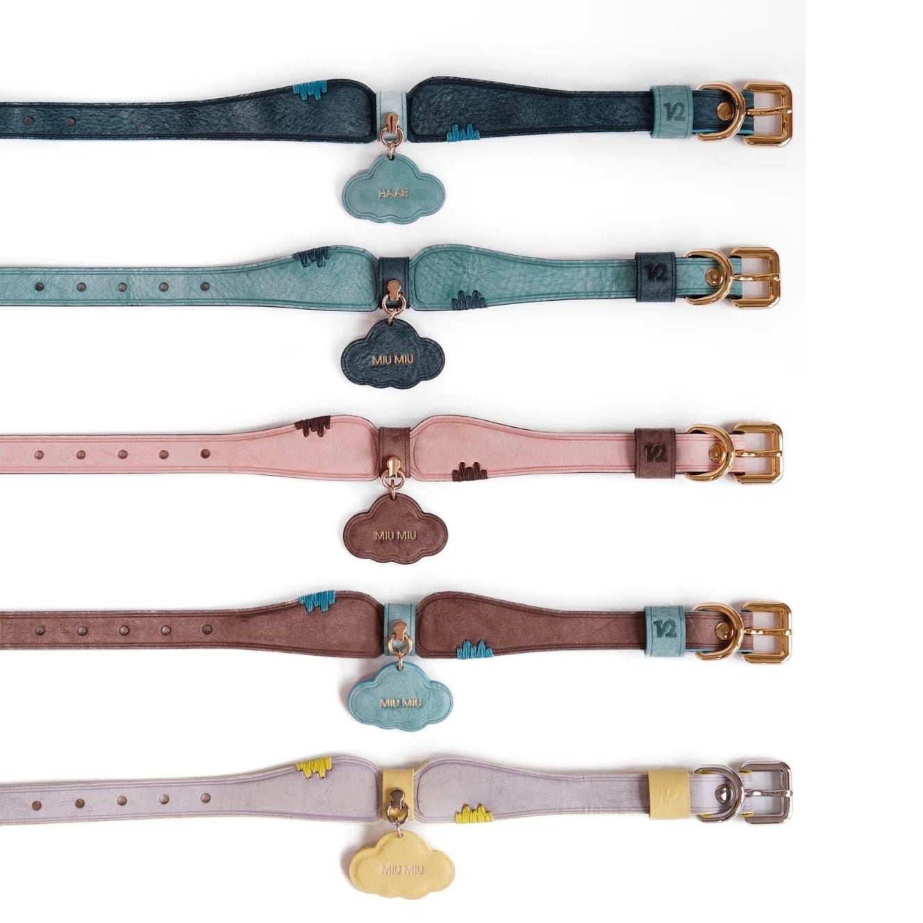 The Cloud Capsule Leather Pet Collar