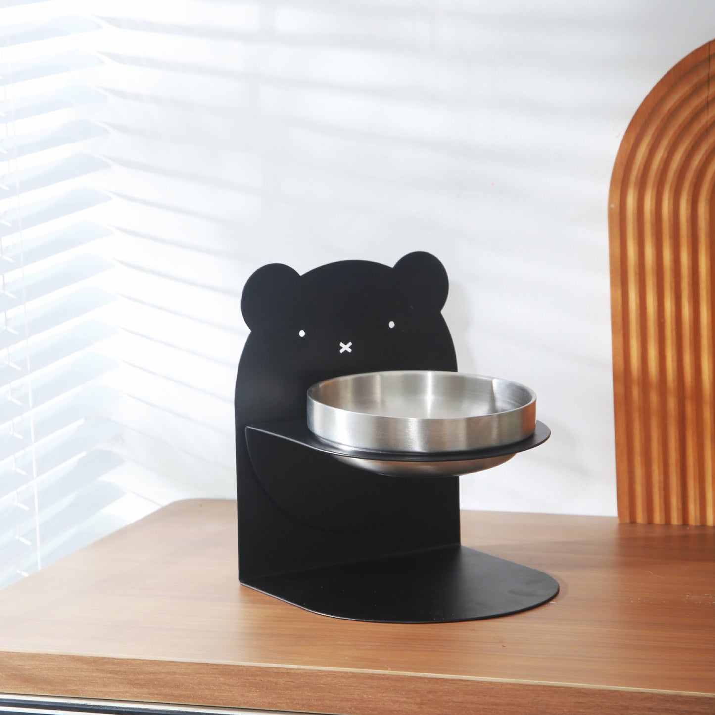 Magnetic Pet Bowl Set Charcoal Bear 200ml