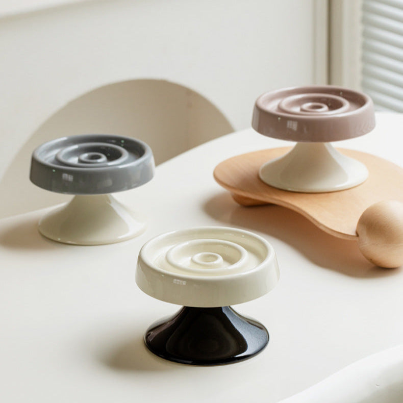 High Stand Ceramic Slow Eating Bowl