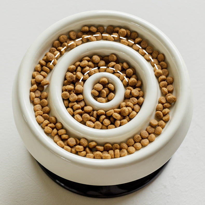 High Stand Ceramic Slow Eating Bowl