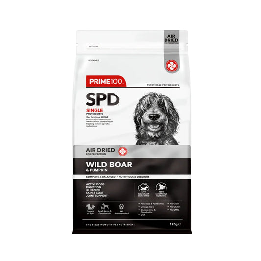 Prime100 SPD Air Dried Food for Dogs of all ages Wild Boar & Pumpkin