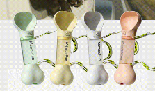 Mewoofun Travel Water Bottle with Poop Bag Holder 286ml