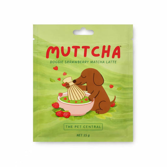 Muttcha™ - Doggie Strawberry Matcha Latte