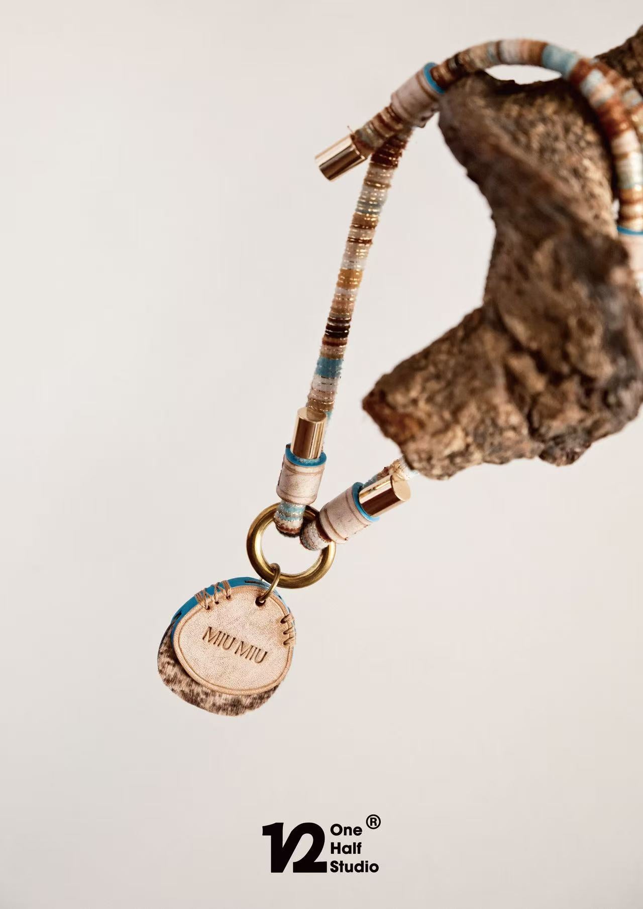 Waxed Leather Name Tag Collar