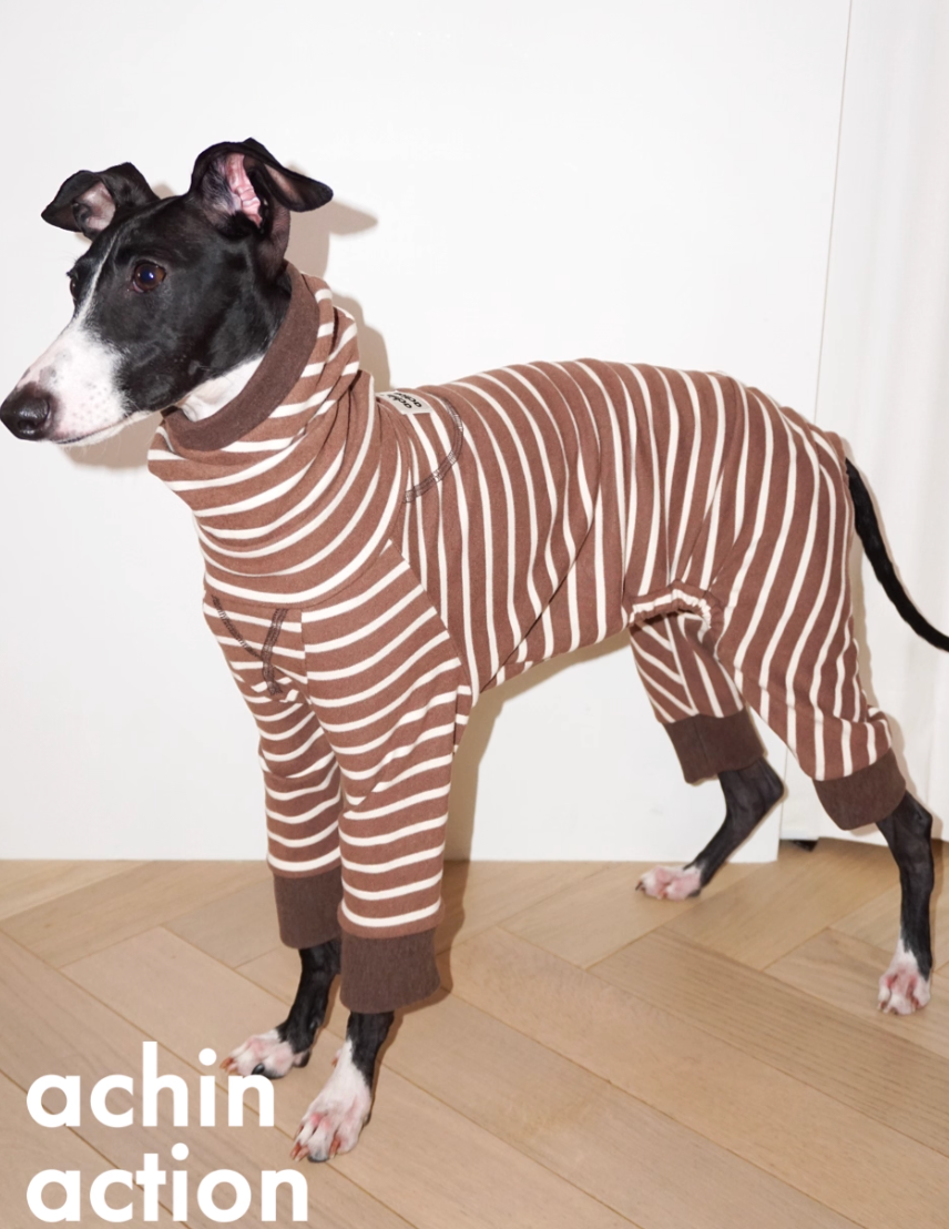 Achin Action Round Cap Heating Four-Legged Suit Dark Brown