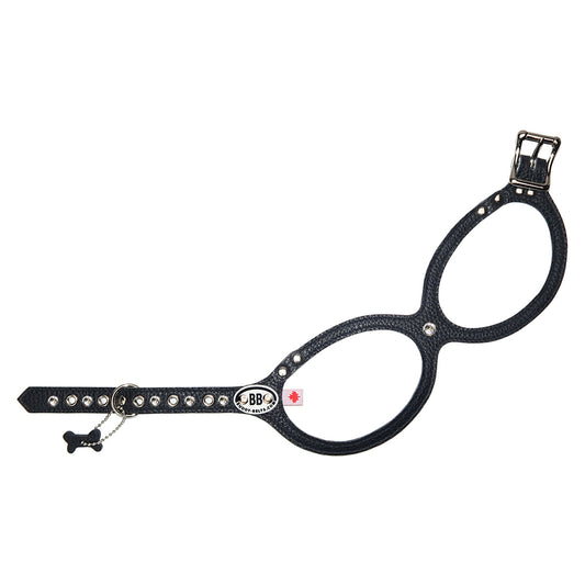 Genuine Leather Harness-Black with Crystals