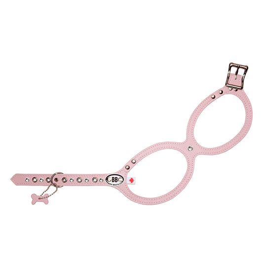 Genuine Leather Harness-Pink with Crystals