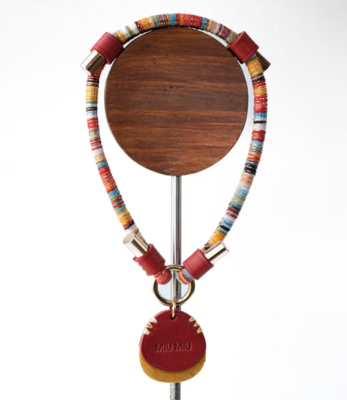 Waxed Leather Name Tag Collar