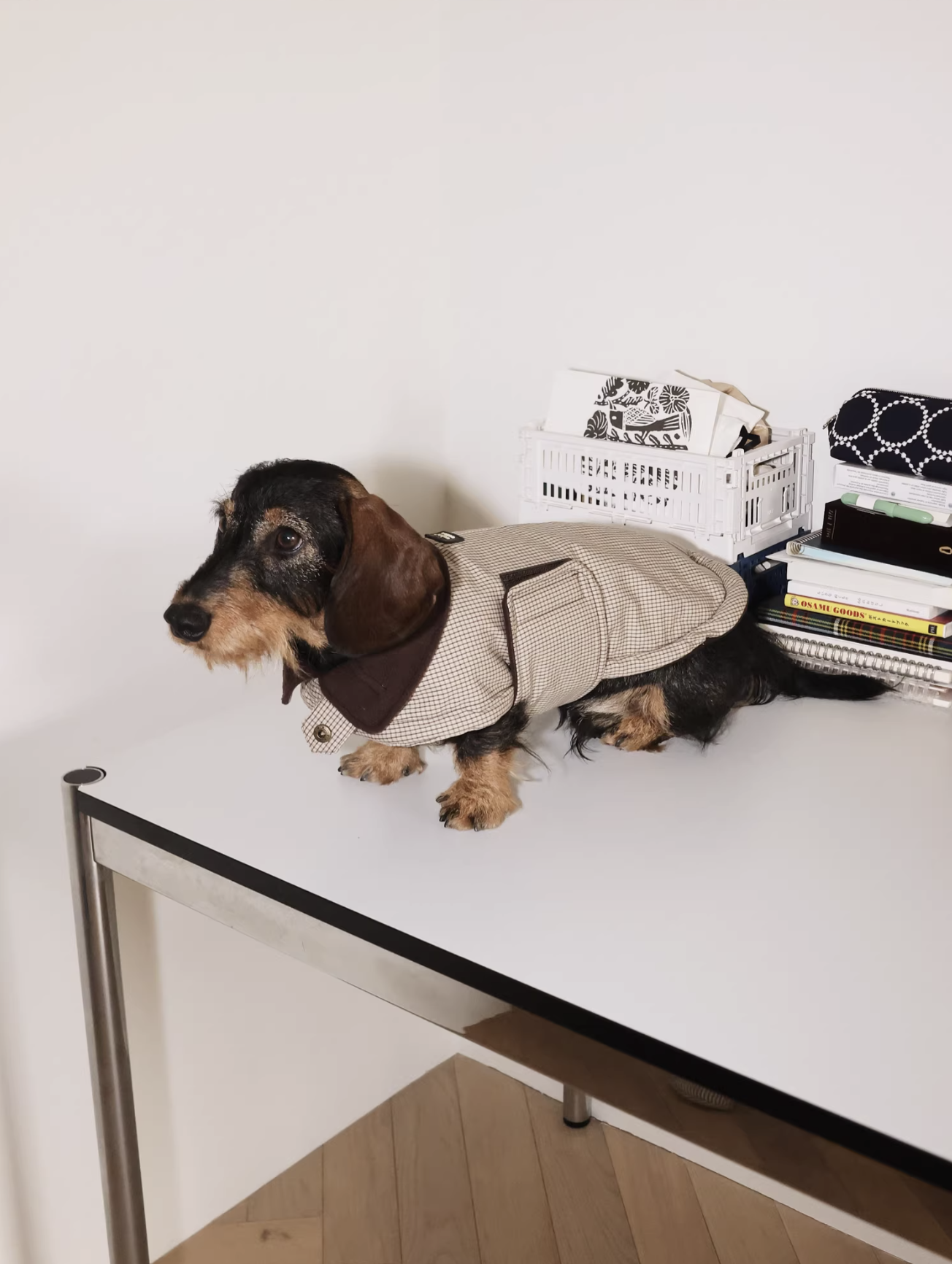 Plaid Colour-Block Fleece Vest