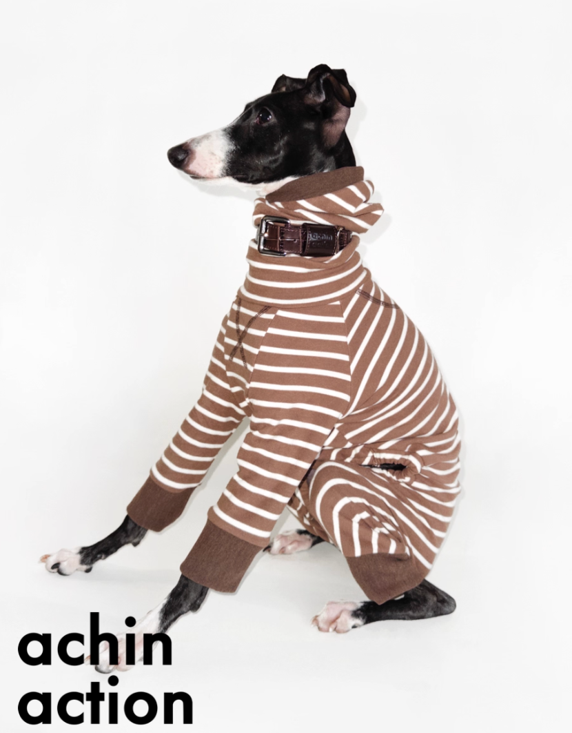 Achin Action Round Cap Heating Four-Legged Suit Dark Brown