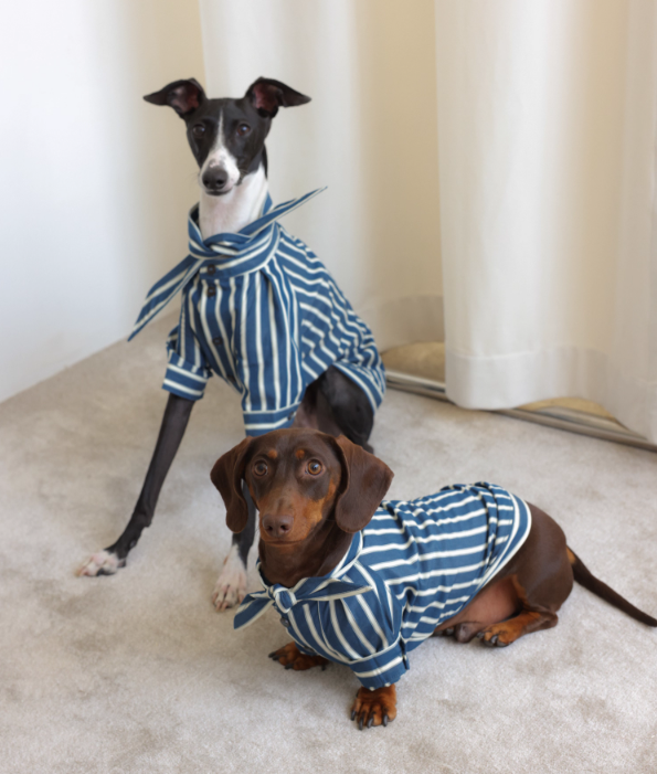 Cotton&Linen Striped Blouse with Bow
