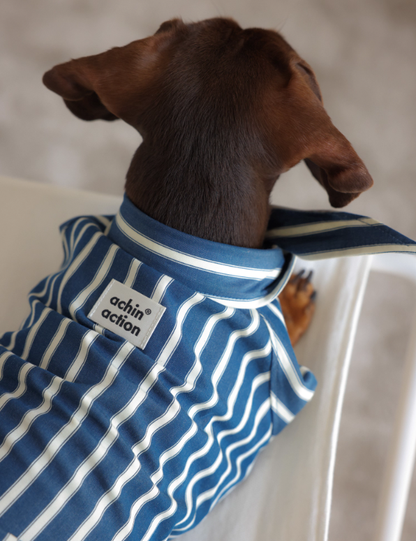 Cotton&Linen Striped Blouse with Bow