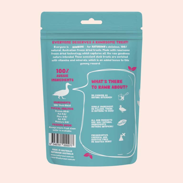 Naturawr Peckin' Duck for Dogs 50g