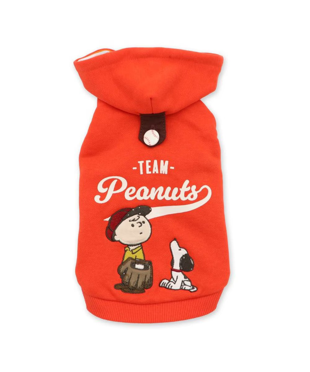 Vintage Snoopy Baseball Hoodie-Orange