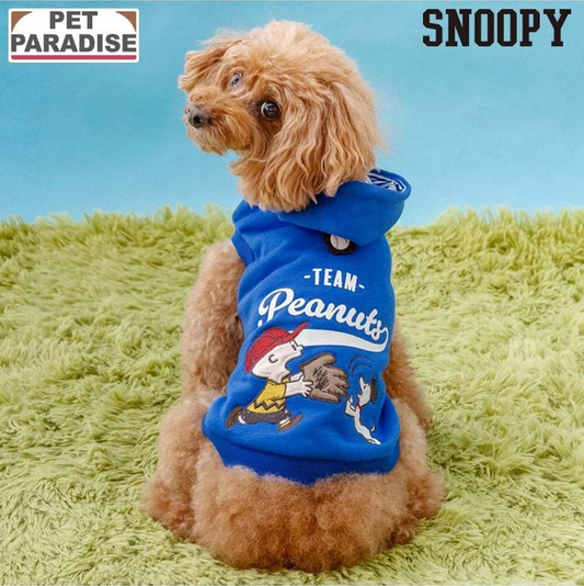Vintage Snoopy Baseball Hoodie-Blue