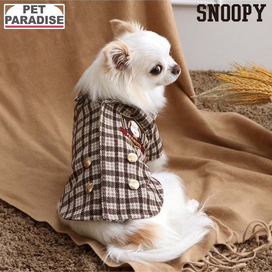 [Coming Soon]Snoopy Peanuts Academy Tailored Plaid Jacket
