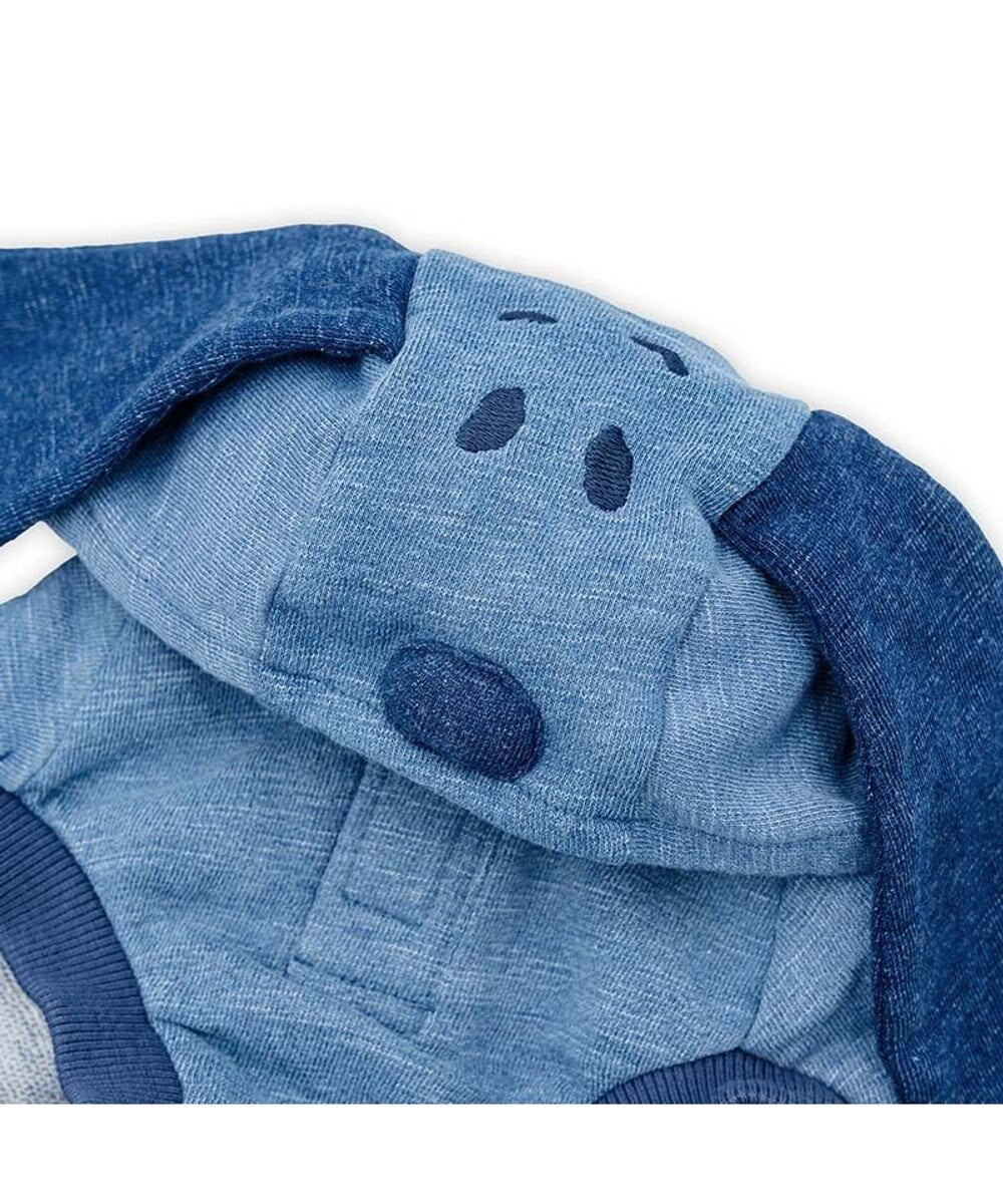 Snoopy Denim Hoodie-Navy Blue