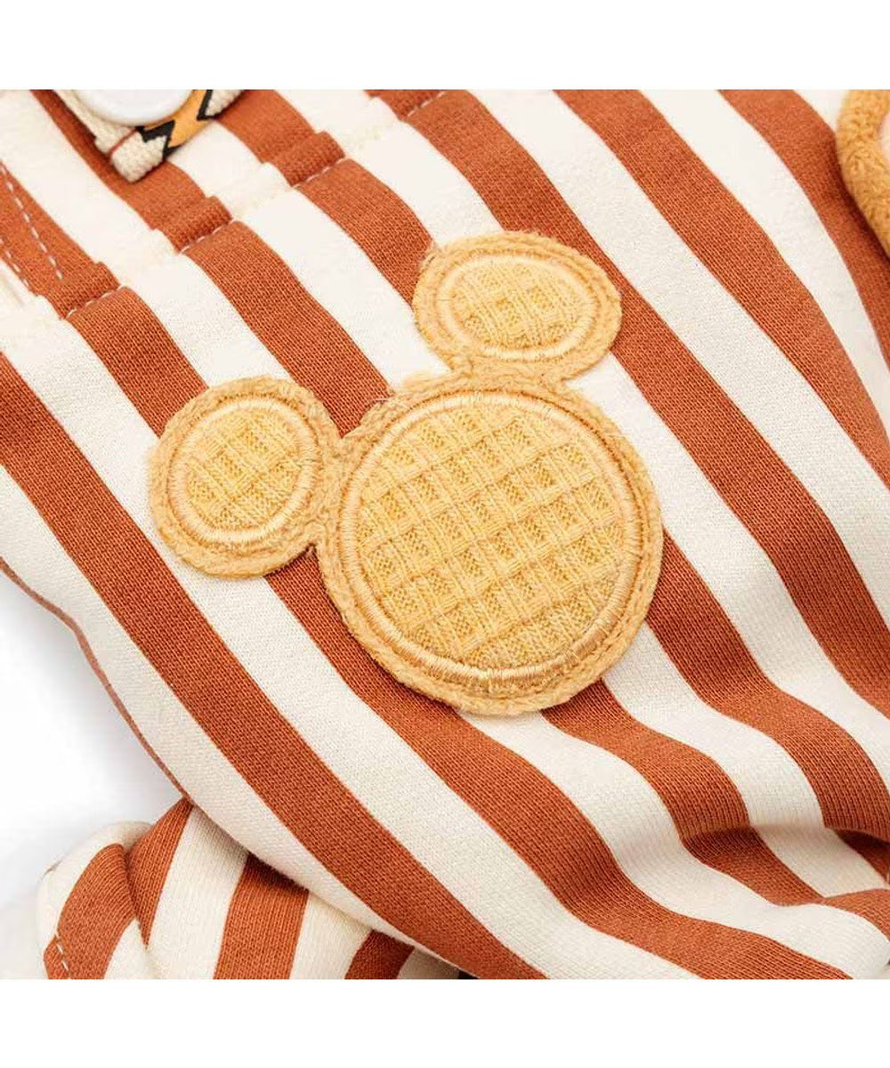 Mickey Mouse Apron Striped Jumpsuit