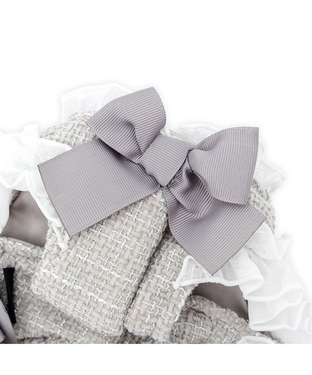[Coming Soon]CherirCouture Hem Ribbon Tweed Vest Gray
