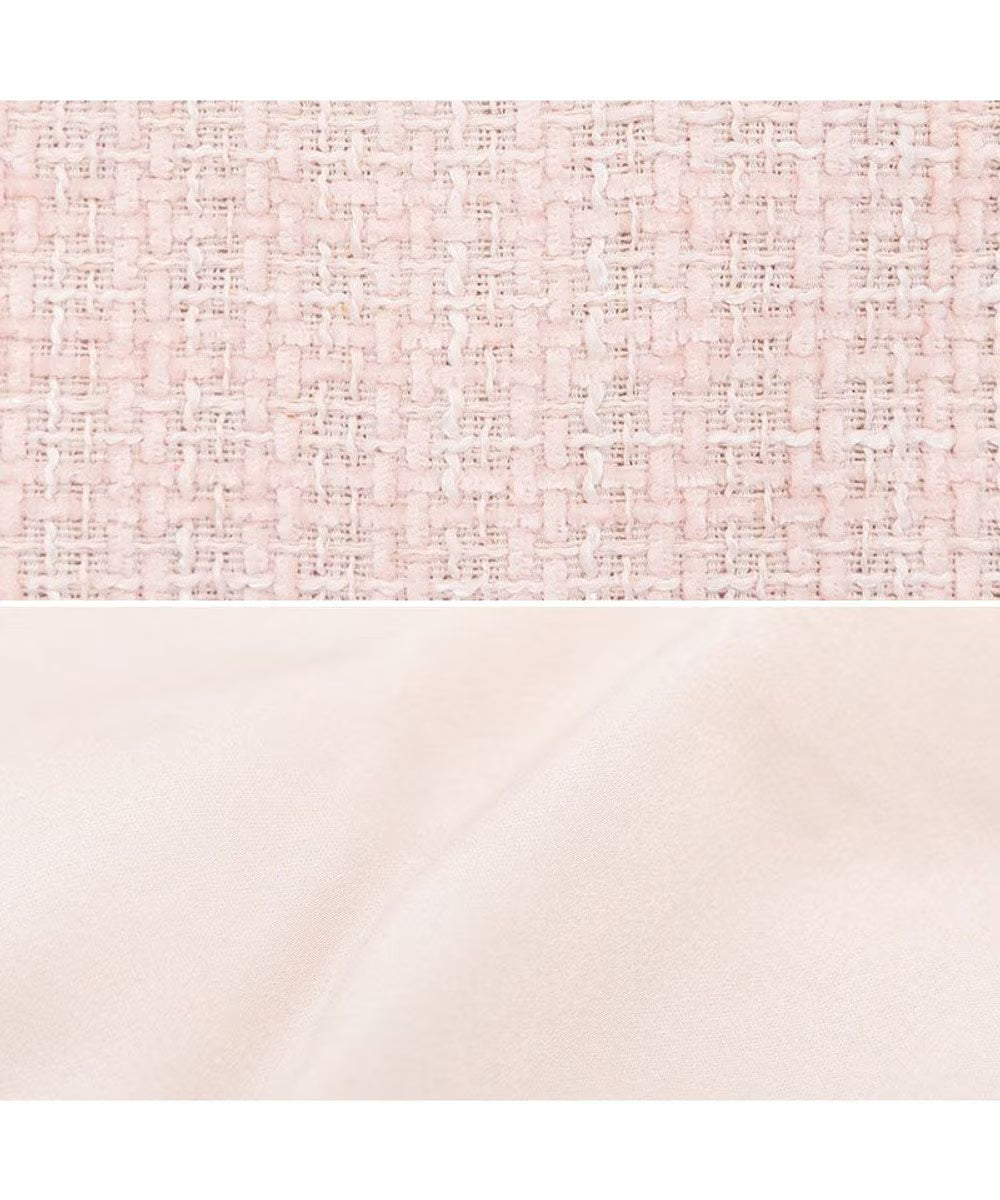 [Coming Soon]CherirCouture Hem Ribbon Tweed Vest Pink
