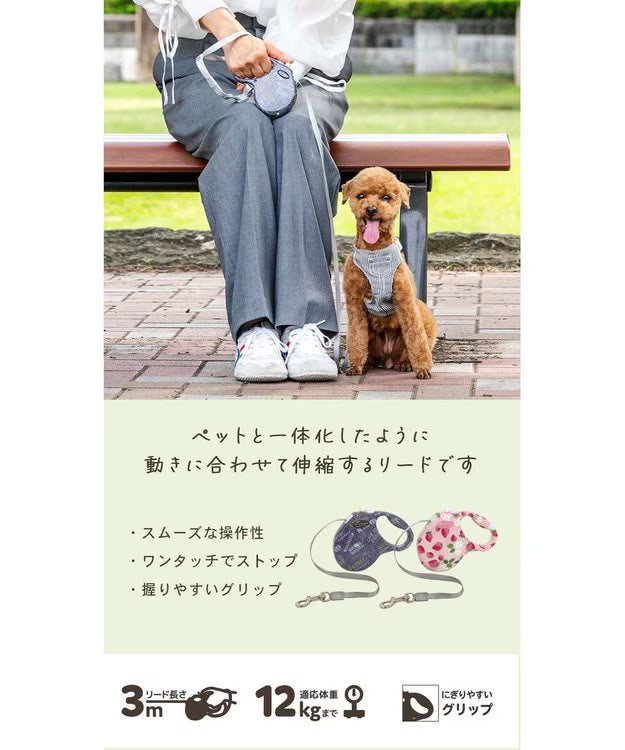 Little Strawberry Retractable Pet Leash