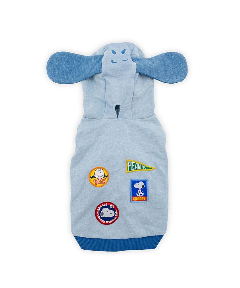 Snoopy Denim Hoodie-Light Blue