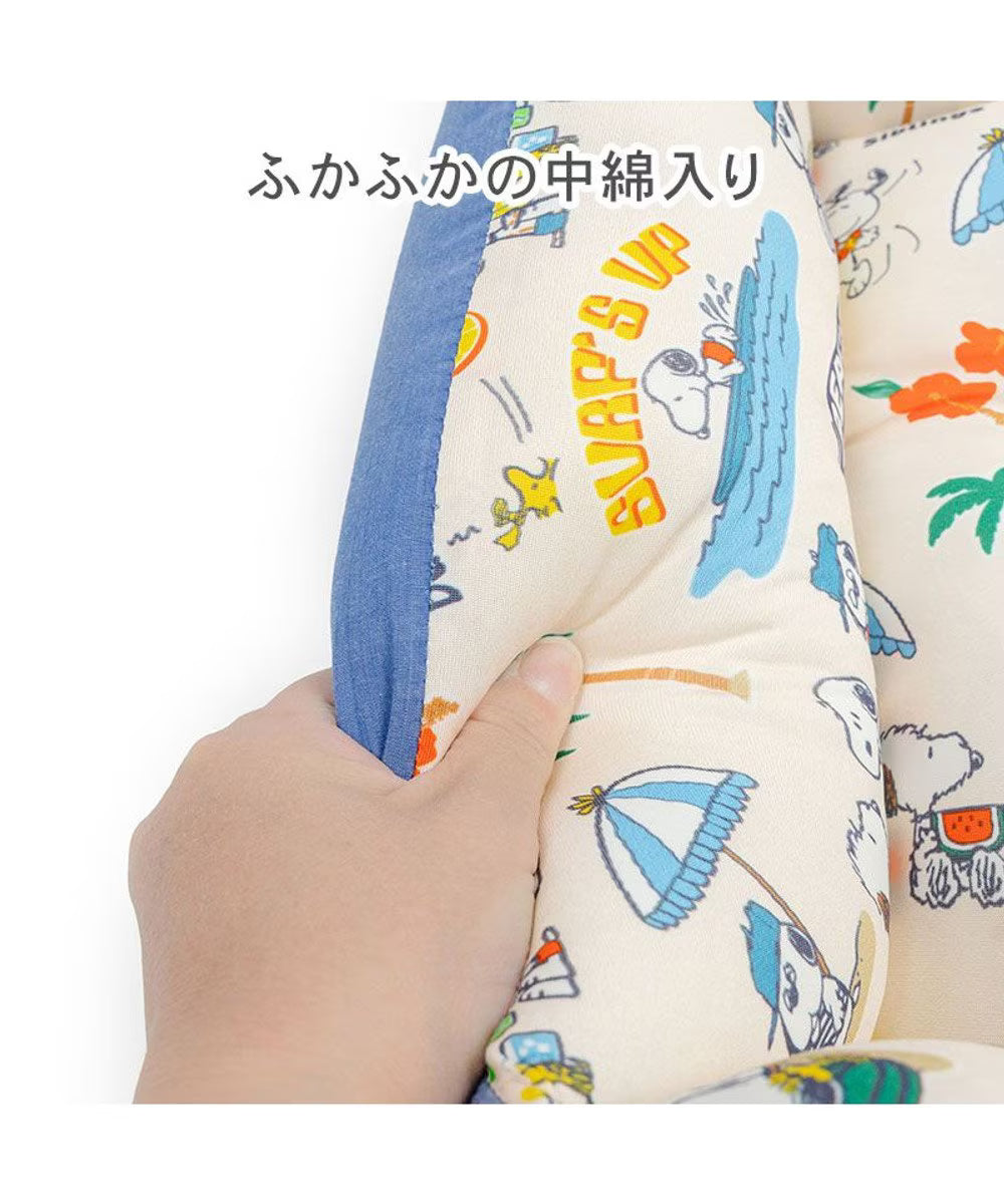 Snoopy Summer Vacation Cool Square Cuddler Bed